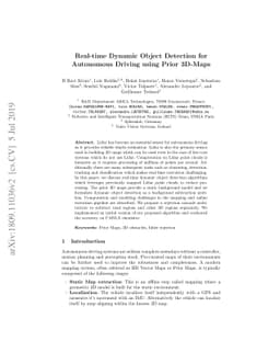 Real-time Dynamic Object Detection for Autonomous Driving using Prior
  3D-Maps