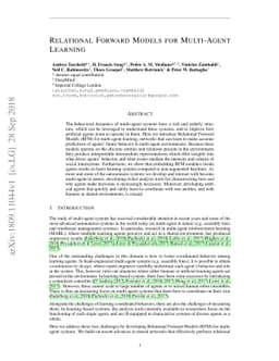 Relational Forward Models for Multi-Agent Learning
