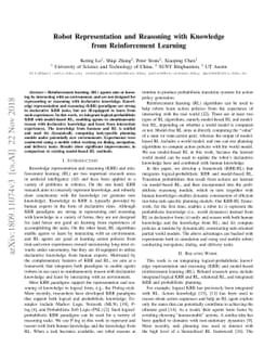Robot Representation and Reasoning with Knowledge from Reinforcement
  Learning