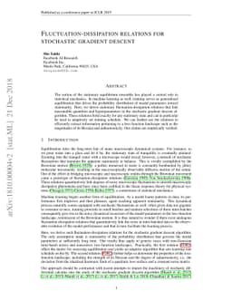Fluctuation-dissipation relations for stochastic gradient descent