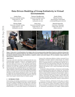 Data-Driven Modeling of Group Entitativity in Virtual Environments