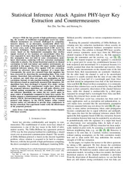 Statistical Inference Attack Against PHY-layer Key Extraction and
  Countermeasures