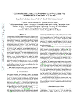 Generalized Multichannel Variational Autoencoder for Underdetermined
  Source Separation