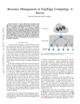 Resource Management in Fog/Edge Computing: A Survey