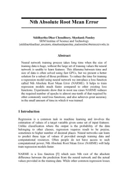 Nth Absolute Root Mean Error