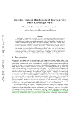 Bayesian Transfer Reinforcement Learning with Prior Knowledge Rules