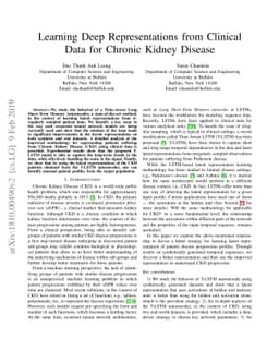 Learning Deep Representations from Clinical Data for Chronic Kidney
  Disease