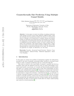 Counterfactually Fair Prediction Using Multiple Causal Models