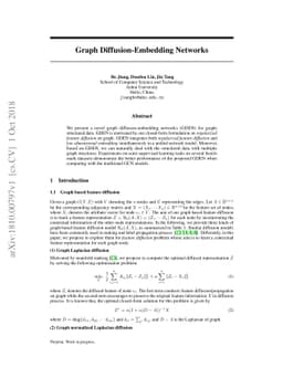 Graph Diffusion-Embedding Networks