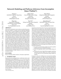 Network Modeling and Pathway Inference from Incomplete Data ("PathInf")