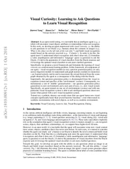 Visual Curiosity: Learning to Ask Questions to Learn Visual Recognition