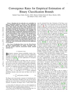 Convergence Rates for Empirical Estimation of Binary Classification
  Bounds