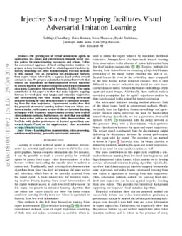 Injective State-Image Mapping facilitates Visual Adversarial Imitation
  Learning