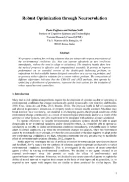 Robust Optimization through Neuroevolution