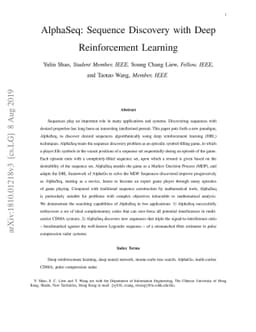 AlphaSeq: Sequence Discovery with Deep Reinforcement Learning