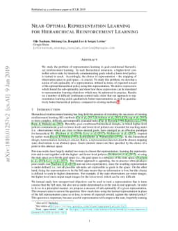 Near-Optimal Representation Learning for Hierarchical Reinforcement
  Learning