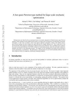 A fast quasi-Newton-type method for large-scale stochastic optimisation