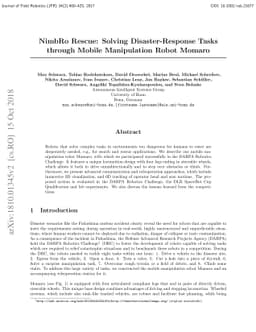NimbRo Rescue: Solving Disaster-Response Tasks through Mobile
  Manipulation Robot Momaro