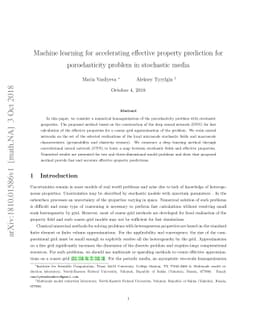 Machine learning for accelerating effective property prediction for
  poroelasticity problem in stochastic media