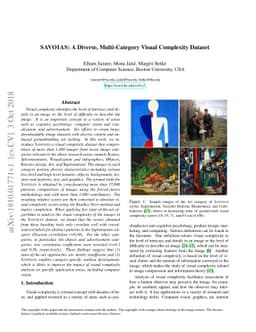 SAVOIAS: A Diverse, Multi-Category Visual Complexity Dataset