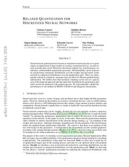 Relaxed Quantization for Discretized Neural Networks