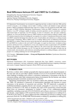 Real Differences between OT and CRDT for Co-Editors