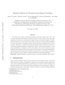 Adaptive Policies for Perimeter Surveillance Problems