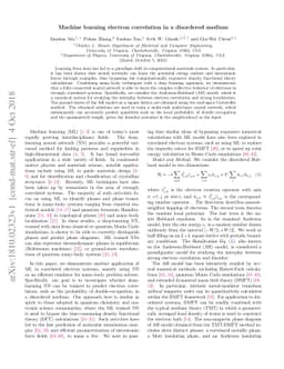 Machine learning electron correlation in a disordered medium
