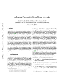 A Practical Approach to Sizing Neural Networks
