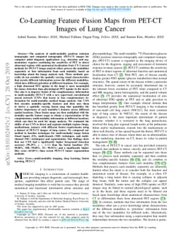 Co-Learning Feature Fusion Maps from PET-CT Images of Lung Cancer
