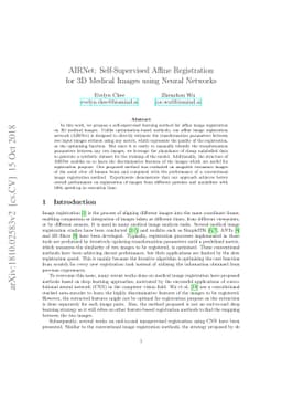 AIRNet: Self-Supervised Affine Registration for 3D Medical Images using
  Neural Networks