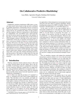 On Collaborative Predictive Blacklisting