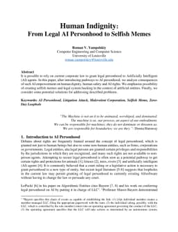 Human Indignity: From Legal AI Personhood to Selfish Memes