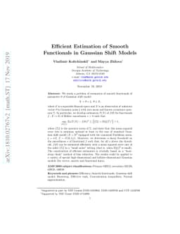 Efficient Estimation of Smooth Functionals in Gaussian Shift Models