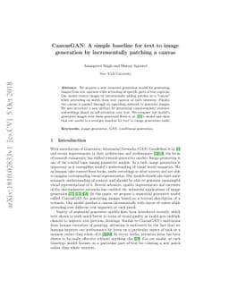CanvasGAN: A simple baseline for text to image generation by
  incrementally patching a canvas