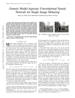 Generic Model-Agnostic Convolutional Neural Network for Single Image
  Dehazing