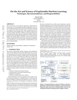 On the Art and Science of Machine Learning Explanations