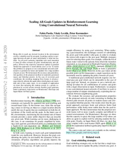 Scaling All-Goals Updates in Reinforcement Learning Using Convolutional
  Neural Networks