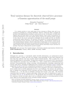 Total variation distance for discretely observed Lévy processes: a
  Gaussian approximation of the small jumps