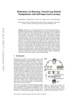 Robustness via Retrying: Closed-Loop Robotic Manipulation with
  Self-Supervised Learning