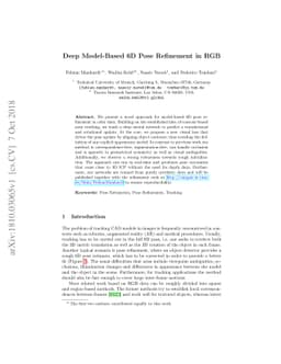 Deep Model-Based 6D Pose Refinement in RGB