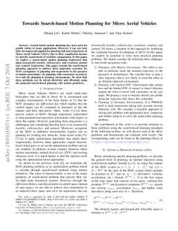 Towards Search-based Motion Planning for Micro Aerial Vehicles