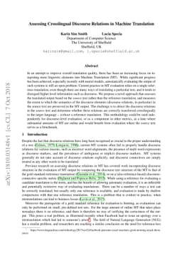 Assessing Crosslingual Discourse Relations in Machine Translation