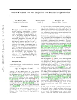 Towards Gradient Free and Projection Free Stochastic Optimization