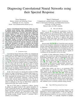 Diagnosing Convolutional Neural Networks using their Spectral Response