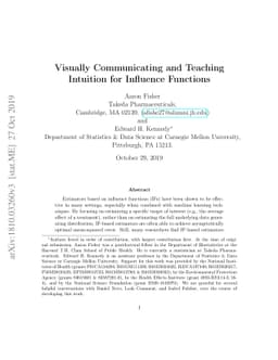 Visually Communicating and Teaching Intuition for Influence Functions