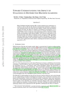 Toward Understanding the Impact of Staleness in Distributed Machine
  Learning