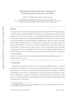 Hierarchical clustering that takes advantage of both density-peak and
  density-connectivity