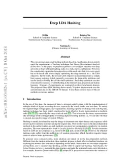 Deep LDA Hashing