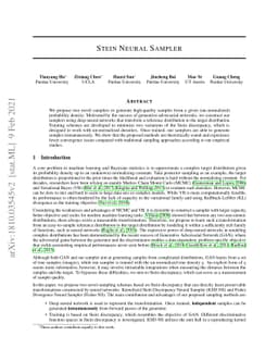 Stein Neural Sampler